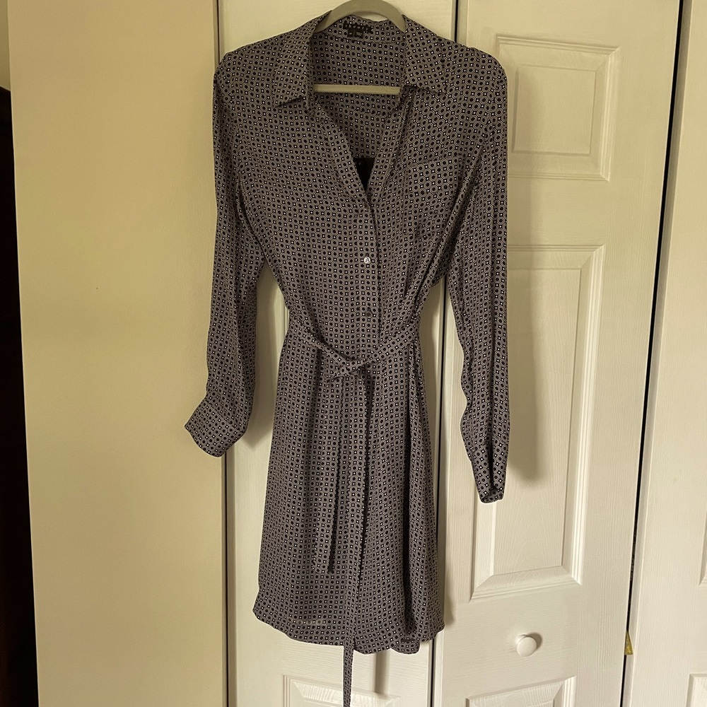 Theory silk shirt dress 10